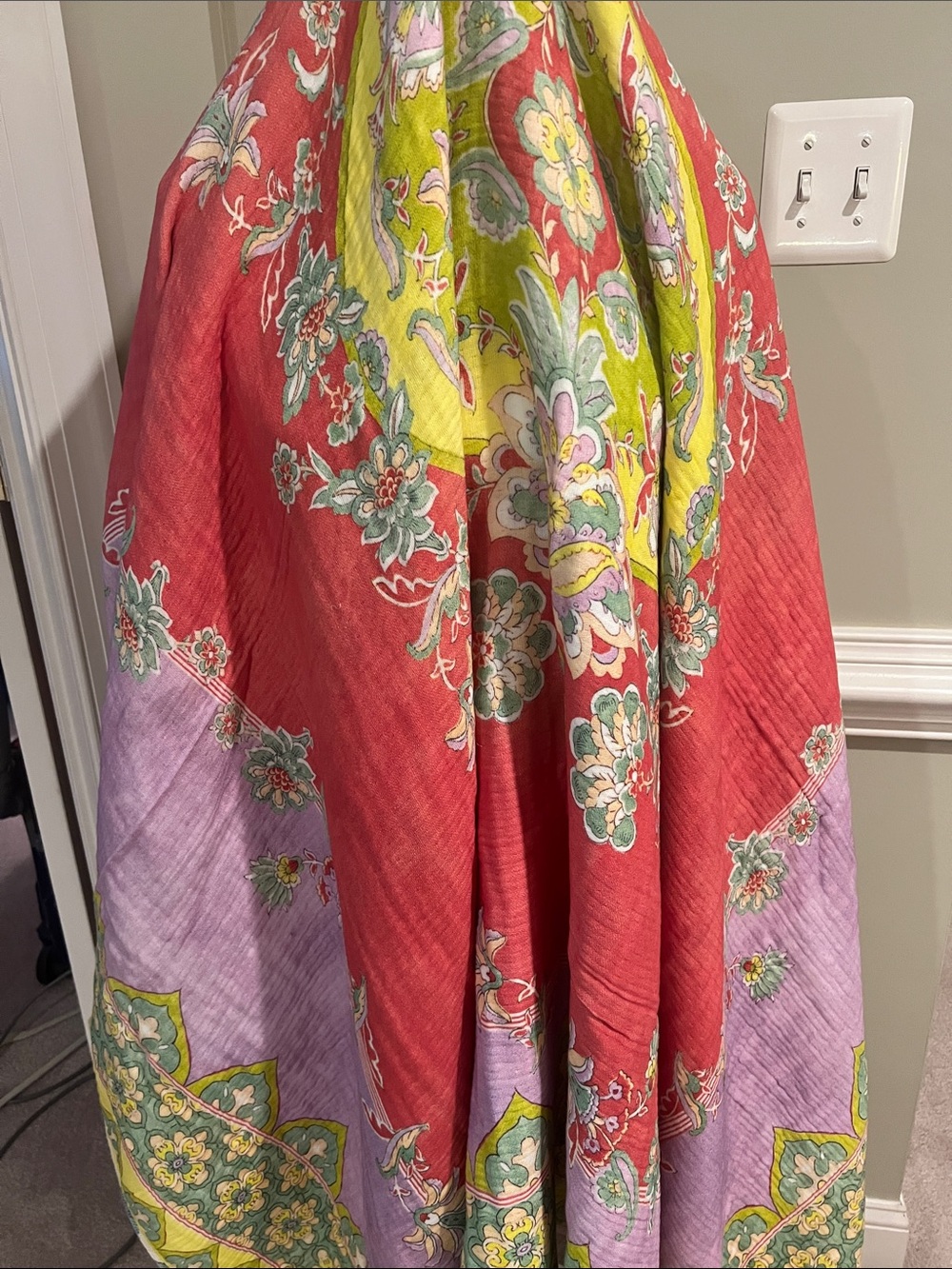 Johnny Was Melissa Gauze Blanket in pouch - Color MSI, NWT ☀️🌺🌴🌸 - Picture 4 of 7